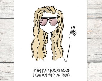 Beachwaves Girl - Printable Art Print - 8x10