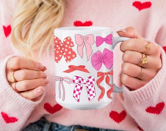 Taza con lazo de San Valentín para adolescentes (325 ml)