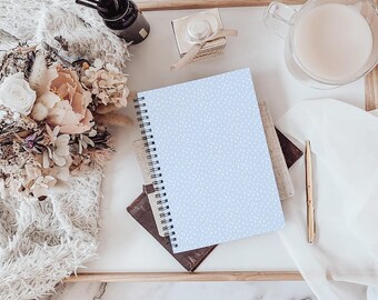 Cuaderno espiral Raindrops / Diario rayado de 6x8 para notas y listas