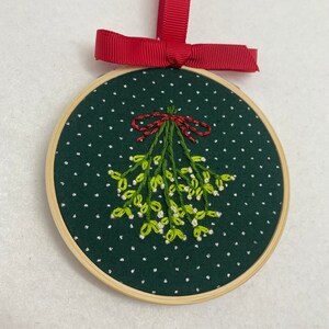 Hanging Mistletoe, Mistletoe Christmas decoration, Mistletoe ornament, Mistletoe ball, Meet me under the Mistletoe image 1
