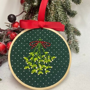 Hanging Mistletoe, Mistletoe Christmas decoration, Mistletoe ornament, Mistletoe ball, Meet me under the Mistletoe image 3