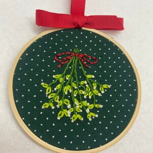 Hanging Mistletoe, Mistletoe Christmas decoration, Mistletoe ornament, Mistletoe ball, Meet me under the Mistletoe image 2