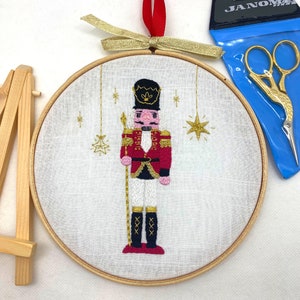 Nutcracker embroidery kit, Christmas embroidery kit, Craft gift, Adventurous embroidery set, Modern Embroidery image 5