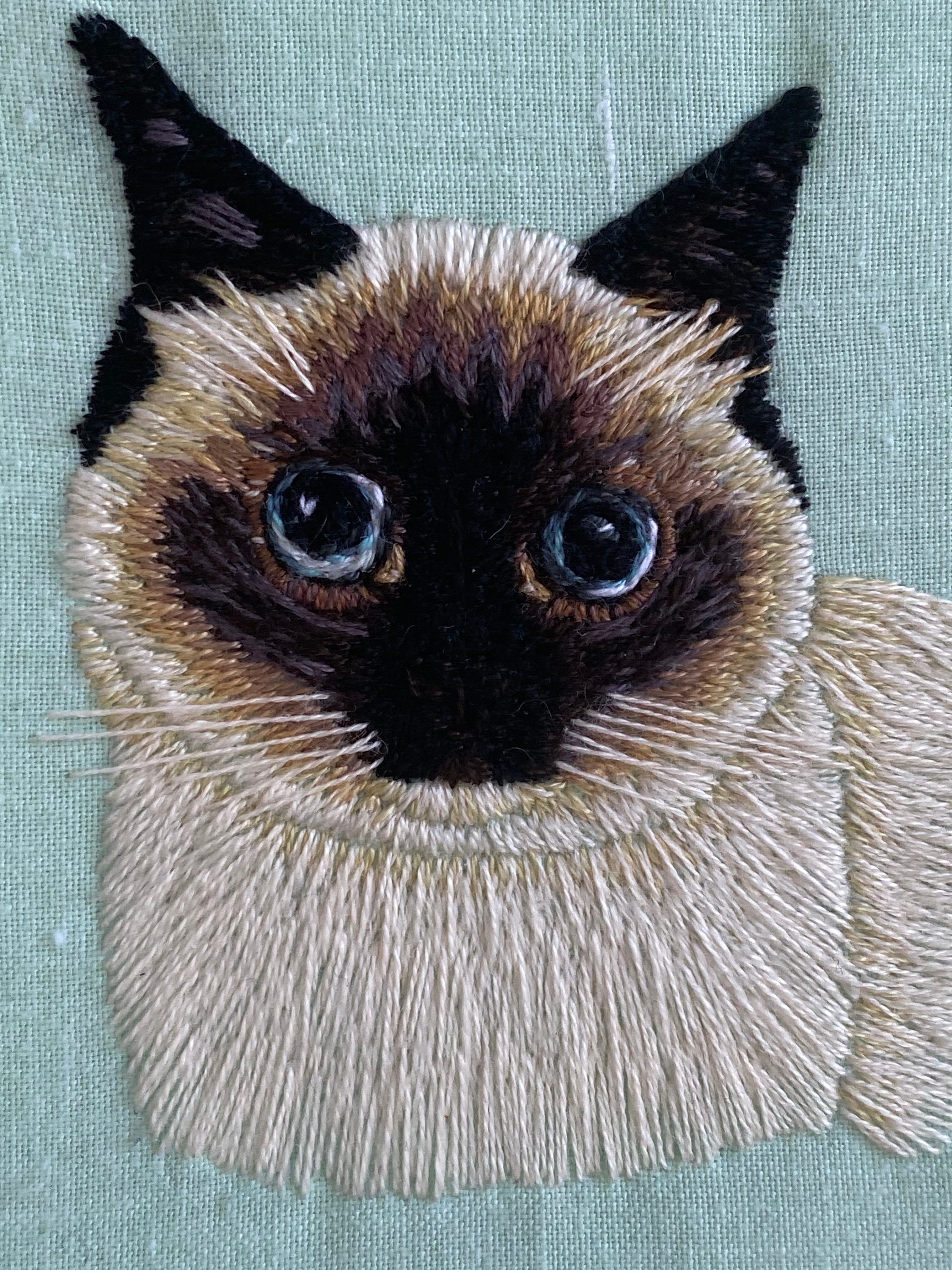 Pet Embroidery Custom Pet Portrait Personal Embroidery Hand Etsy