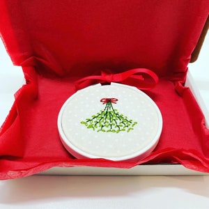 Hanging Mistletoe, Mistletoe Christmas decoration, Mistletoe ornament, Mistletoe ball, Meet me under the Mistletoe image 6