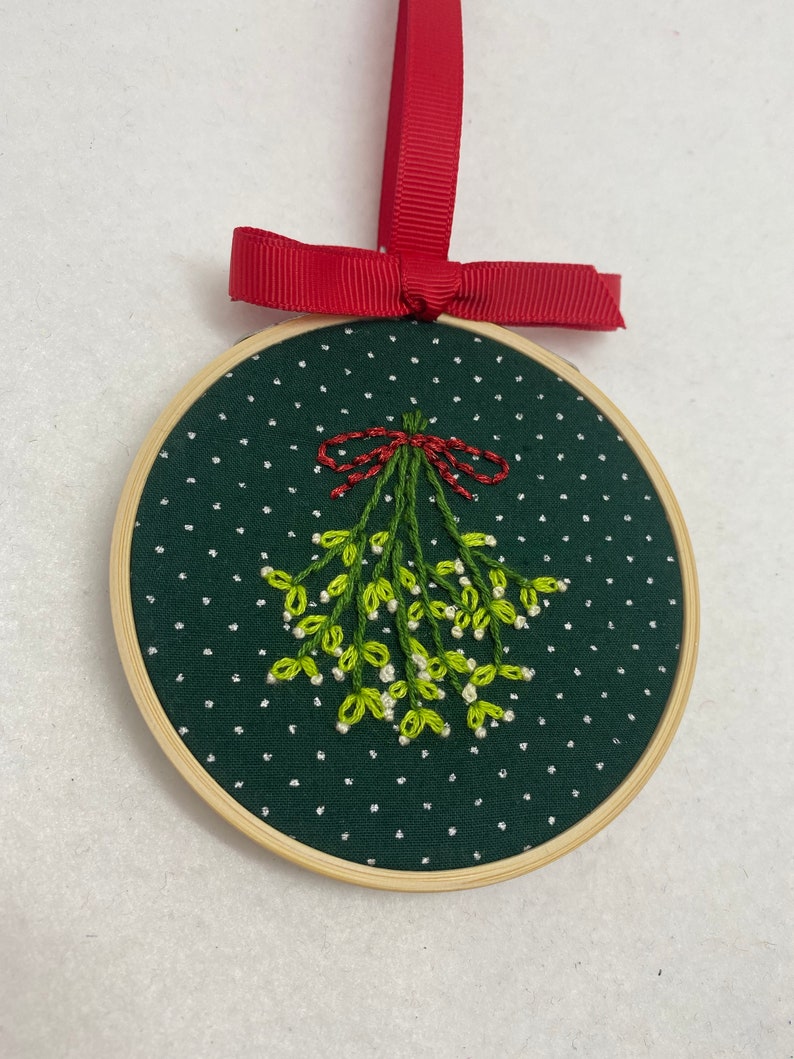 Hanging Mistletoe, Mistletoe Christmas decoration, Mistletoe ornament, Mistletoe ball, Meet me under the Mistletoe image 1