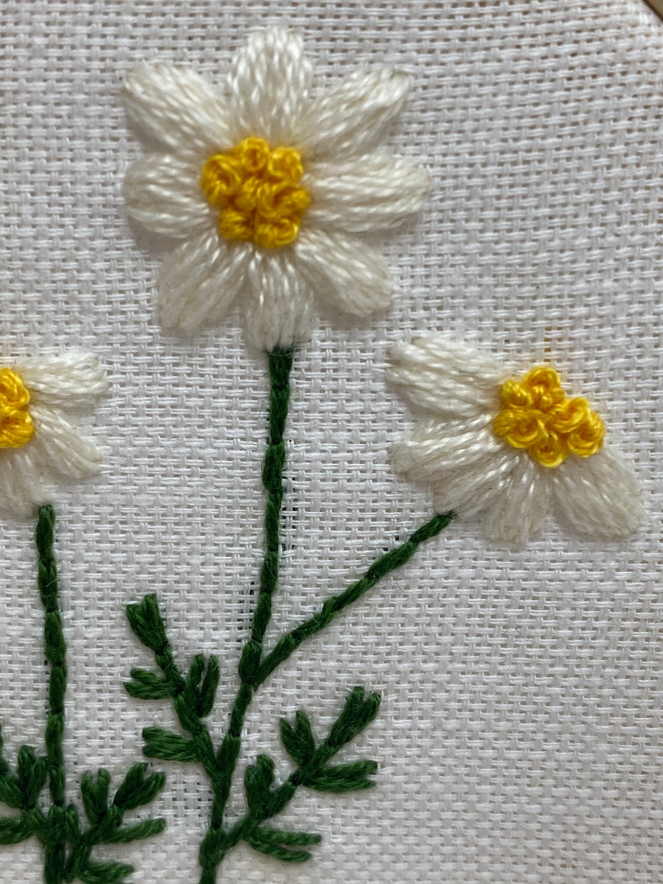 Daisy Flower Wall Art Daisy Embroidery Daisy Flower Etsy
