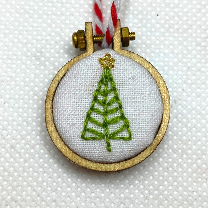 Christmas Napkin ring kit, Beginners embroidery kit, DIY Christmas decorations, Christmas embroidery image 6