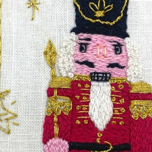 Nutcracker embroidery kit, Christmas embroidery kit, Craft gift, Adventurous embroidery set, Modern Embroidery image 3