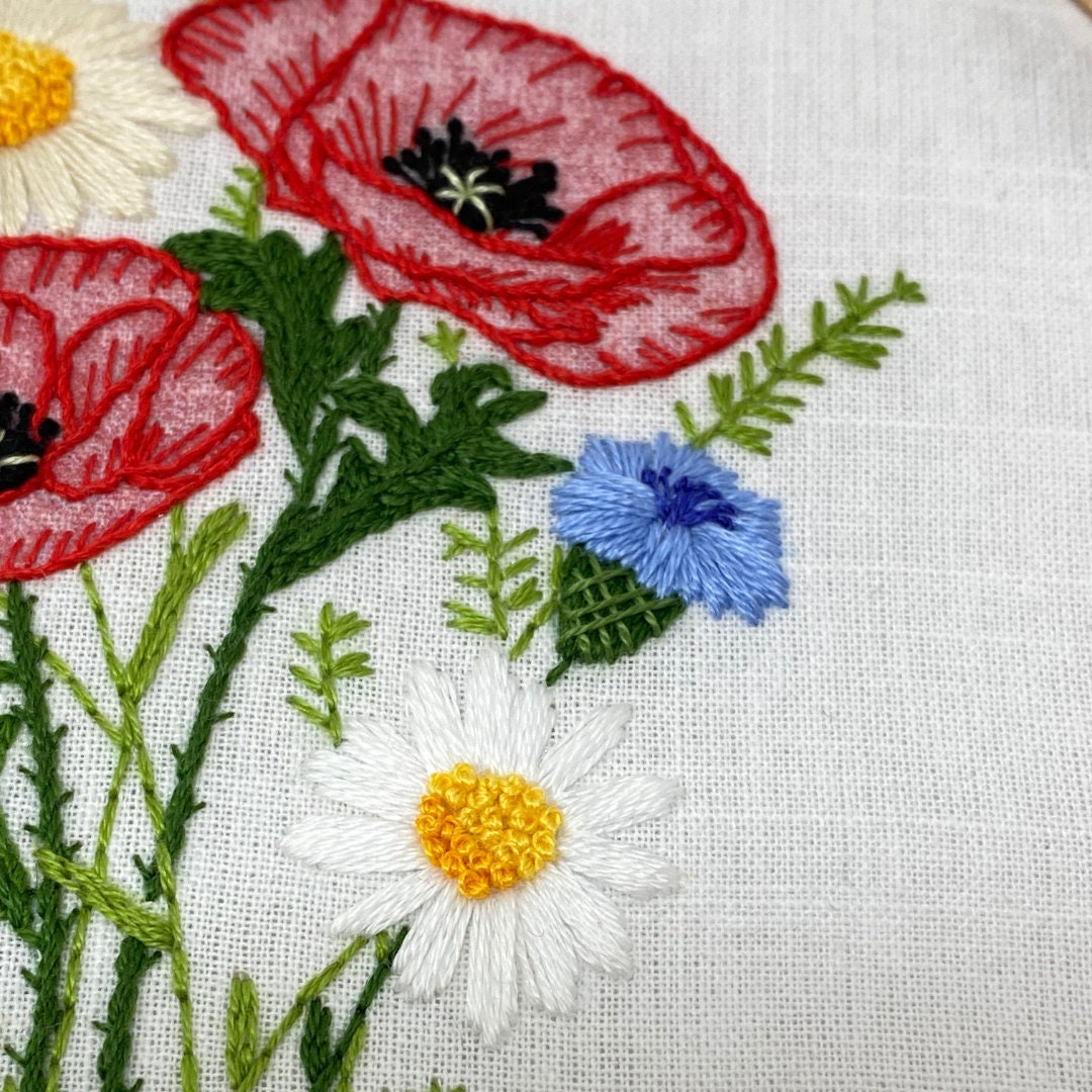 Beginner Embroidery Kit - Wildflowers - November Skies - Olivia's Flower  Truck