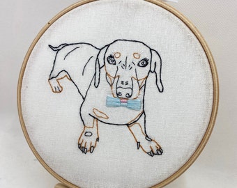 Sausage Dog Embroidery Kit, Beginners embroidery, Dog lover gifts, Hand embroidery kit