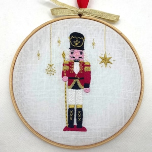 Nutcracker embroidery kit, Christmas embroidery kit, Craft gift, Adventurous embroidery set, Modern Embroidery