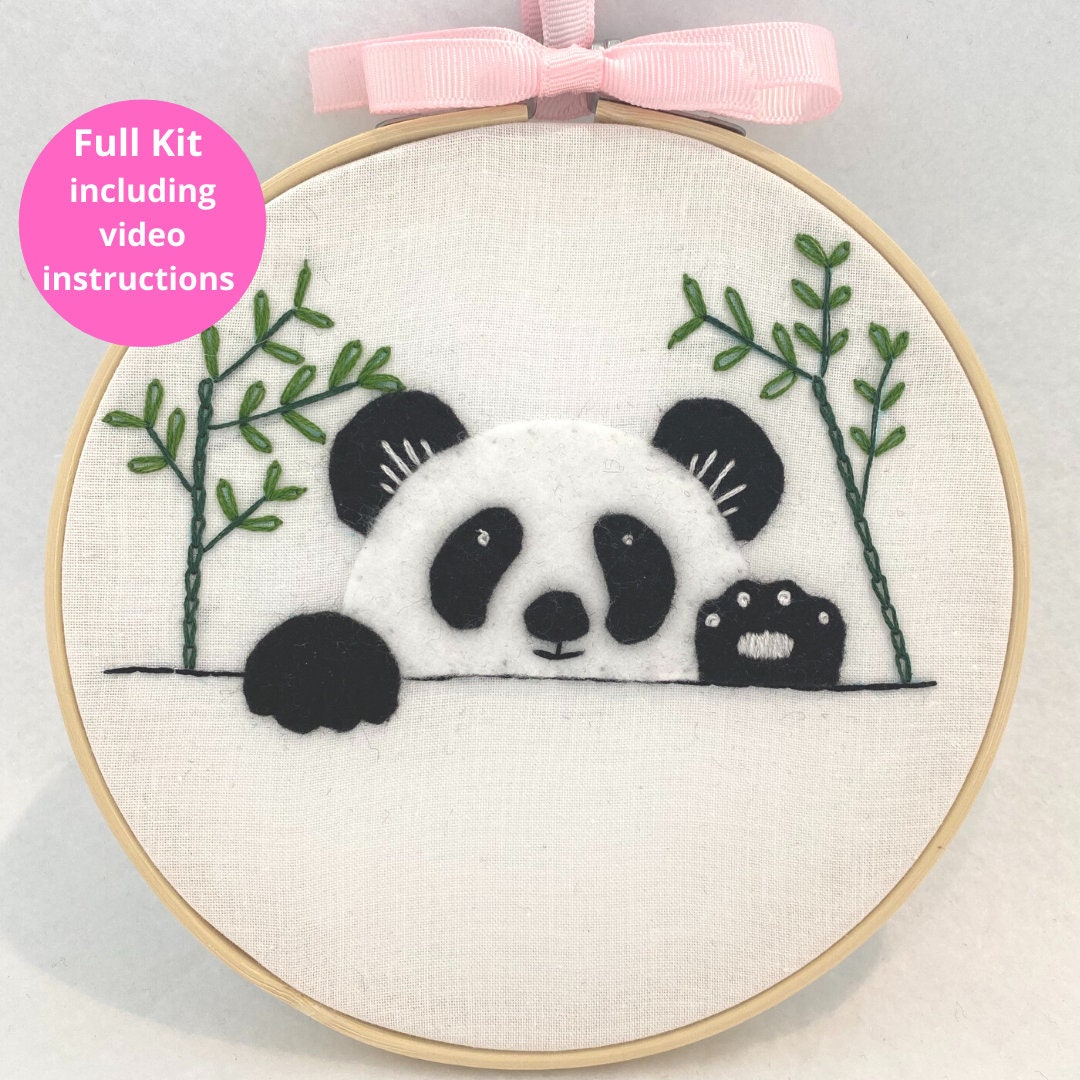 Cute Animal Kids Embroidery kit Beginner | Kids Embroidery | Animal  Embroidery Full Kit with Needlepoint Hoop|Craft Kit for Kids