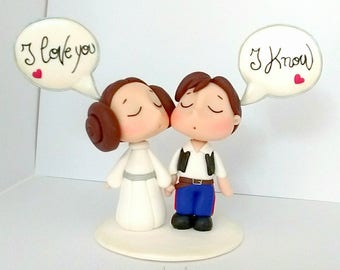 Star Wars FAN ART Customizable Wedding Cake Topper - handmade