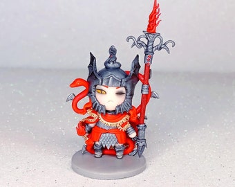 Handcrafted Spectral Warrior for video games lovers - Limited Edition - Keychain, Necklace, Earrings, Figurine