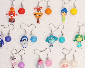 Limited Edition - Emotions Earrings FAN ART – Anger Anxiety Joy Disgust Envy Sadness Ennui Fear Embarrasment Nostalgia