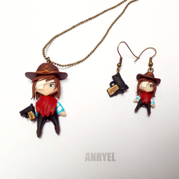 The Walking Dead FAN ART TWD Carl Grimes collier, porte-clés, boucles d'oreilles fait main en fimo