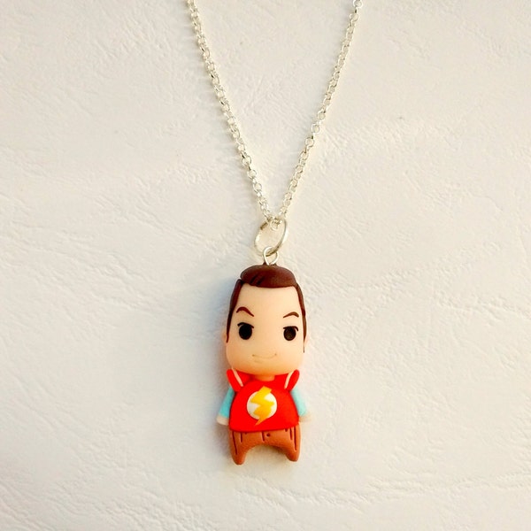 TBBT Sheldon Cooper The Big Bang Theory FAN ART - Bazinga Earrings or Necklace Handmade Fimo