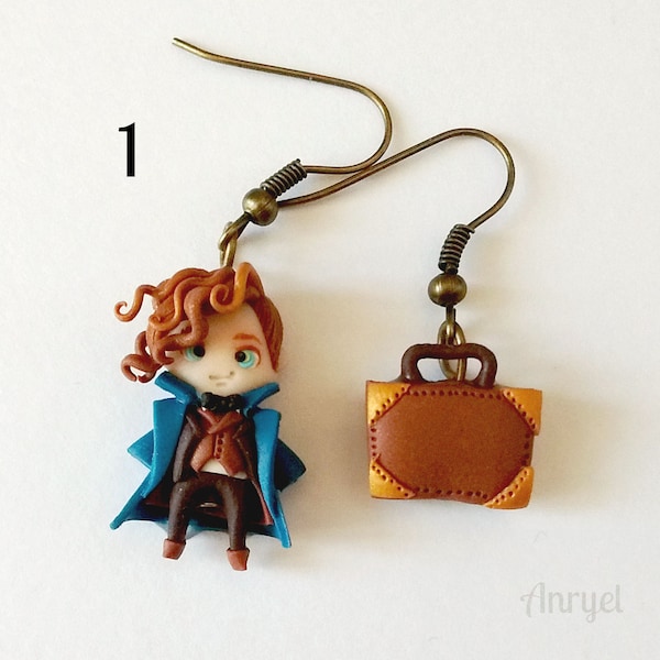 Phantastische Tierwesen und wo sie zu finden sind FAN ART Niffler – Newt Scamander Ohrringe Addicted Magic Hogwarts