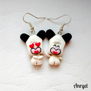 Pendientes de perro adorables: divertidos pendientes kawaii hechos a mano de arcilla polimérica