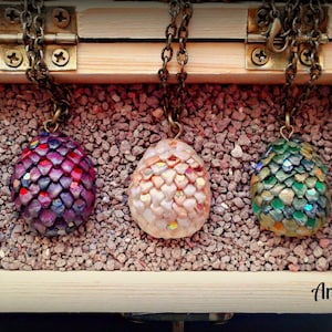 Handmade Dragon Eggs Necklace - Inspired by a Fantasy Epic - Unique Polymer Clay Jewelry