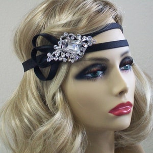 1920s headband, Double band headpiece, Flapper headband, 1920s headpiece, Great Gatsby headband, 1920s hair accessory, Vintage inspired