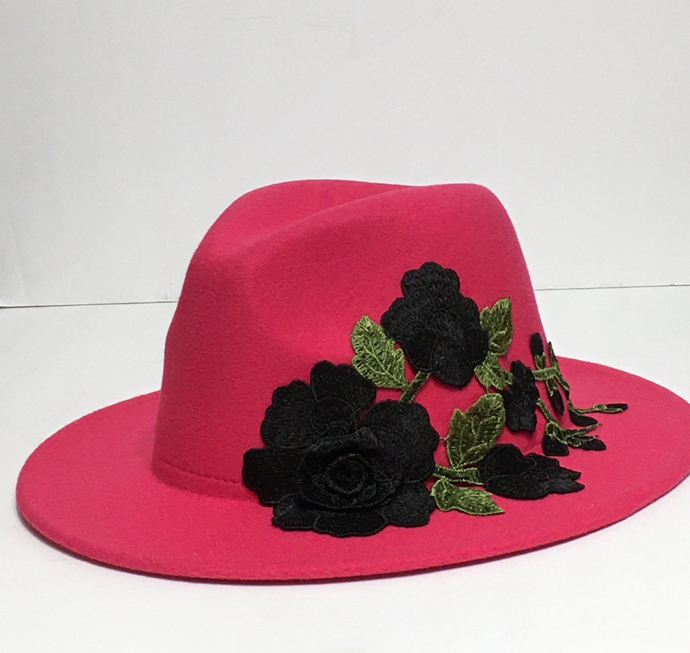 Fuchsia Fedora Hat - Etsy display picture 3