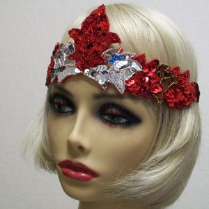 Great Gatsby headpiece, Halloween costume, 1920s headband, Roaring 20s, Sequin headband, 1920s hair accessory, Vintage inspired