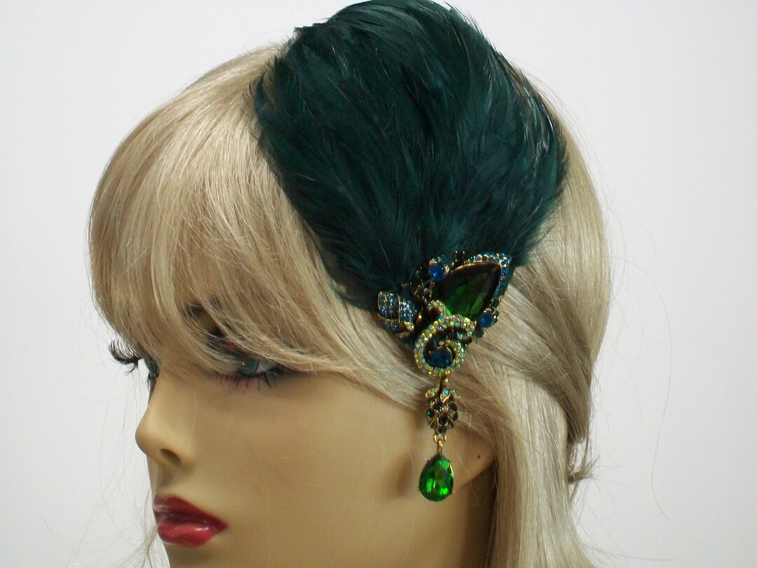 1920s feather headpiece