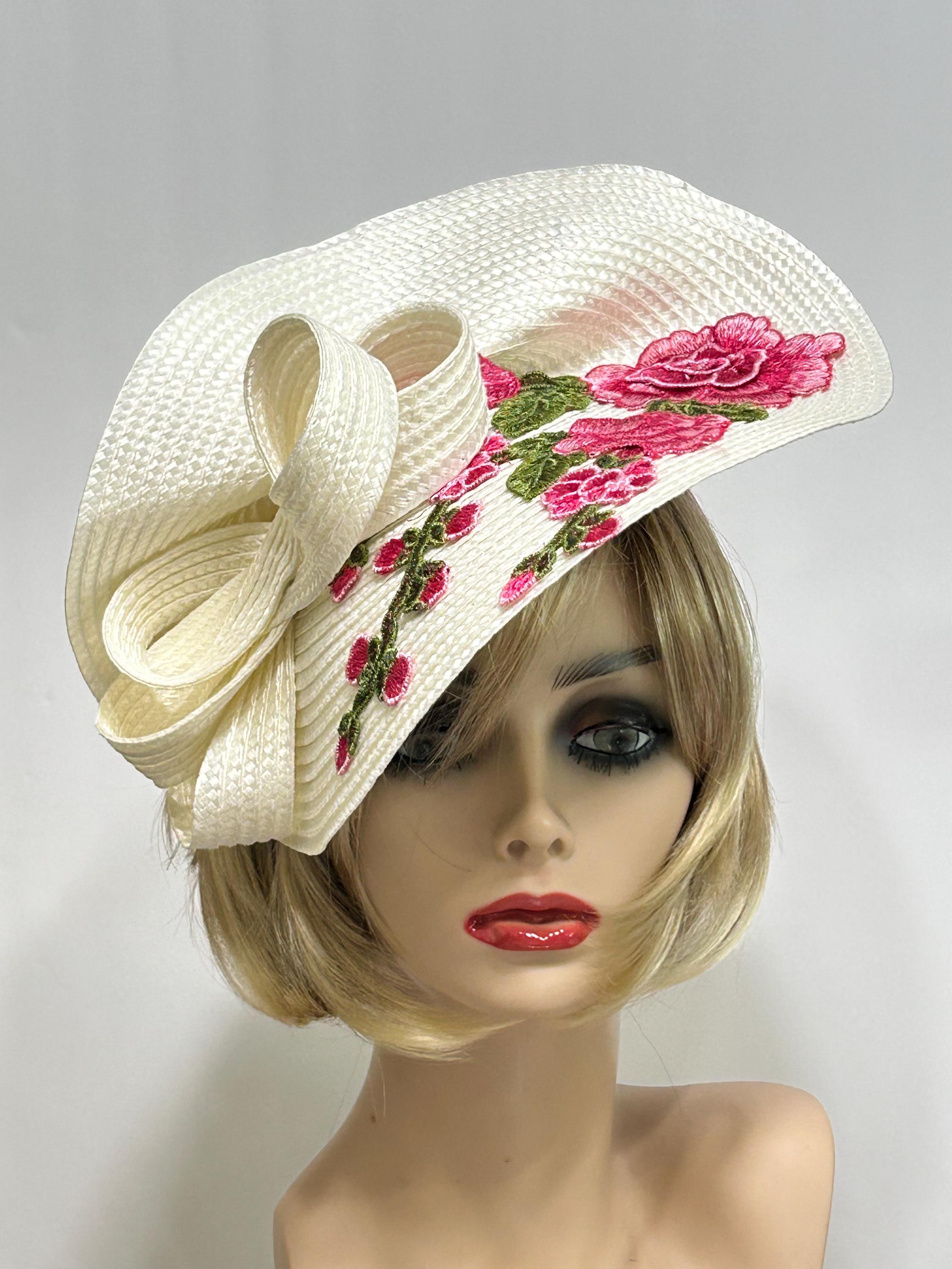 Fleur de Paris New Orleans Pink Rose Feather Floral Cocktail Hat Fascinator A little peek inside ✨ in case you haven main image 2