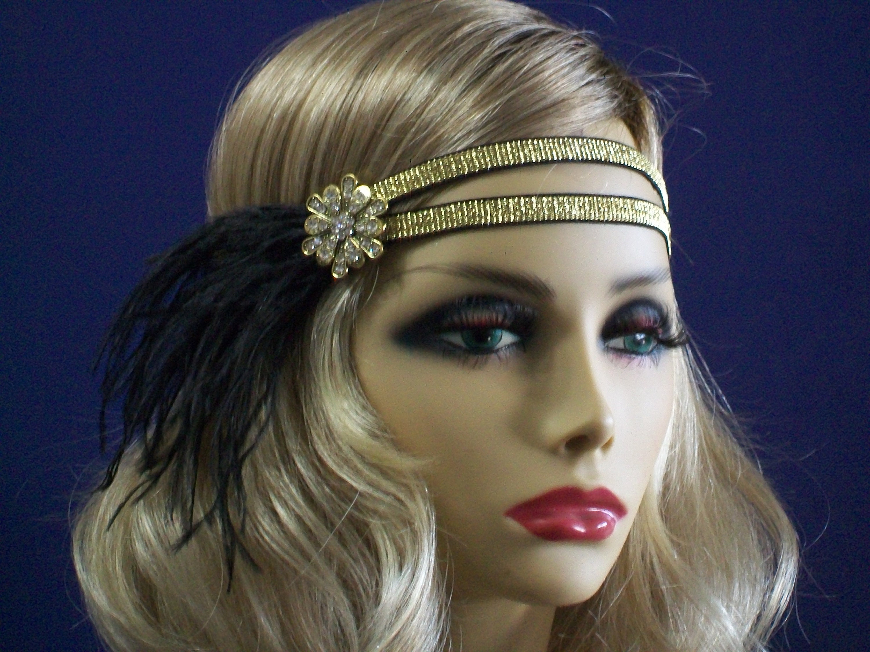 Gold 1920s headband Flapper headband Great Gatsby headpiece Etsy