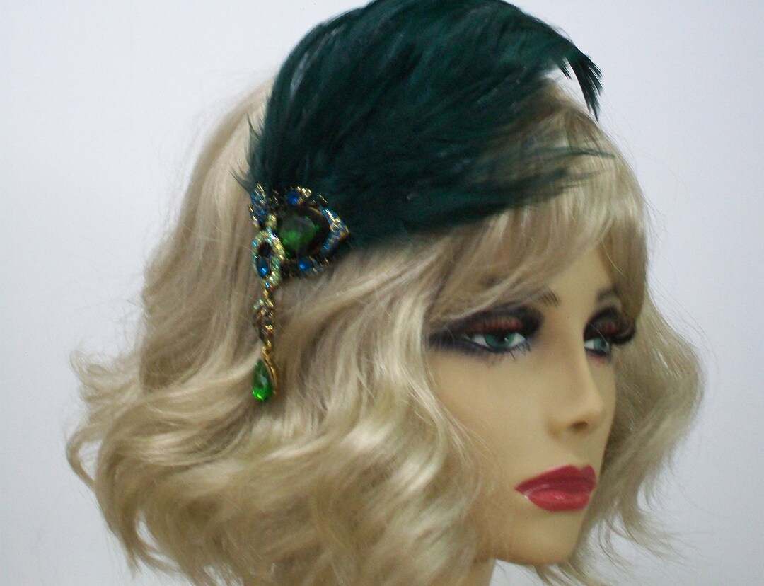 1920s feather headpiece