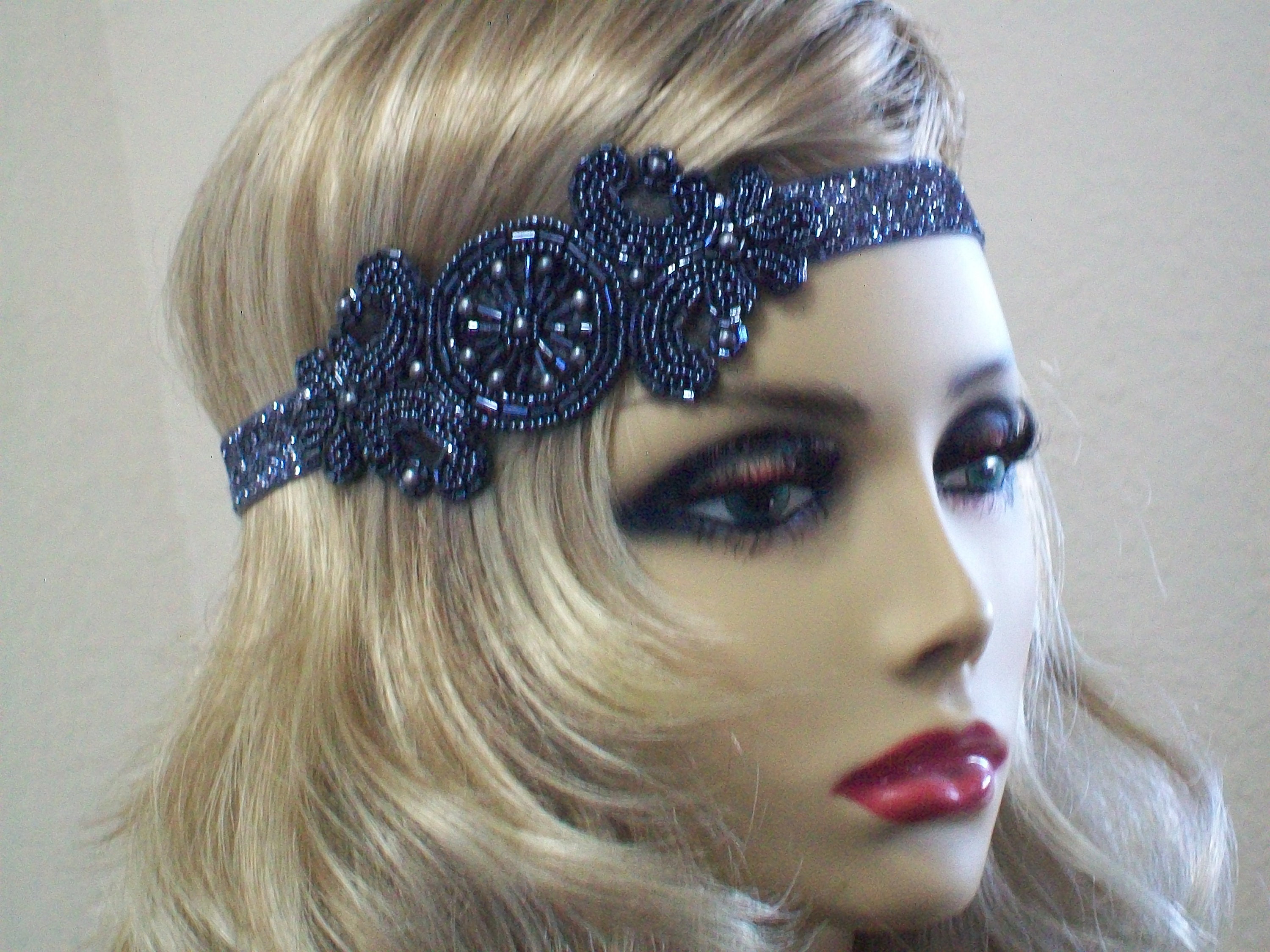 LKQBBSZ Diadema De Plumas De Mardi Gras, Diadema De Lentejuelas Para Fiesta De Máscaras De Nueva Orleans, Tocados De Plumas Sintéticas, Diadema De Plumas De Cóctel