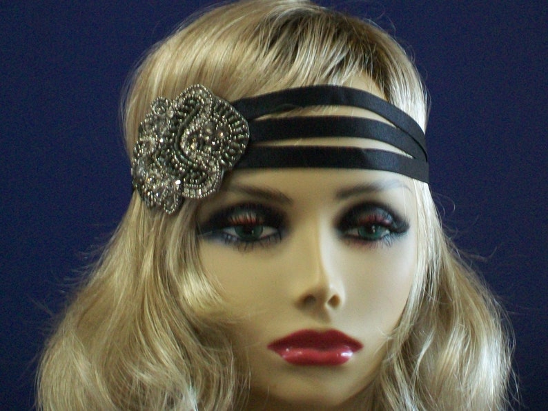 1920s headpiece black