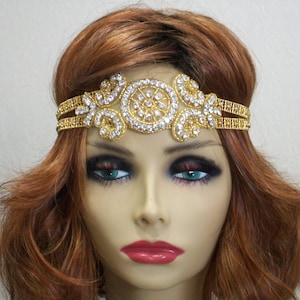 1920s headpiece, 1920s headband, Great Gatsby headpiece, Flapper headband, Downton Abbey, Rhinestone Art Deco, 1920s hair accessory
