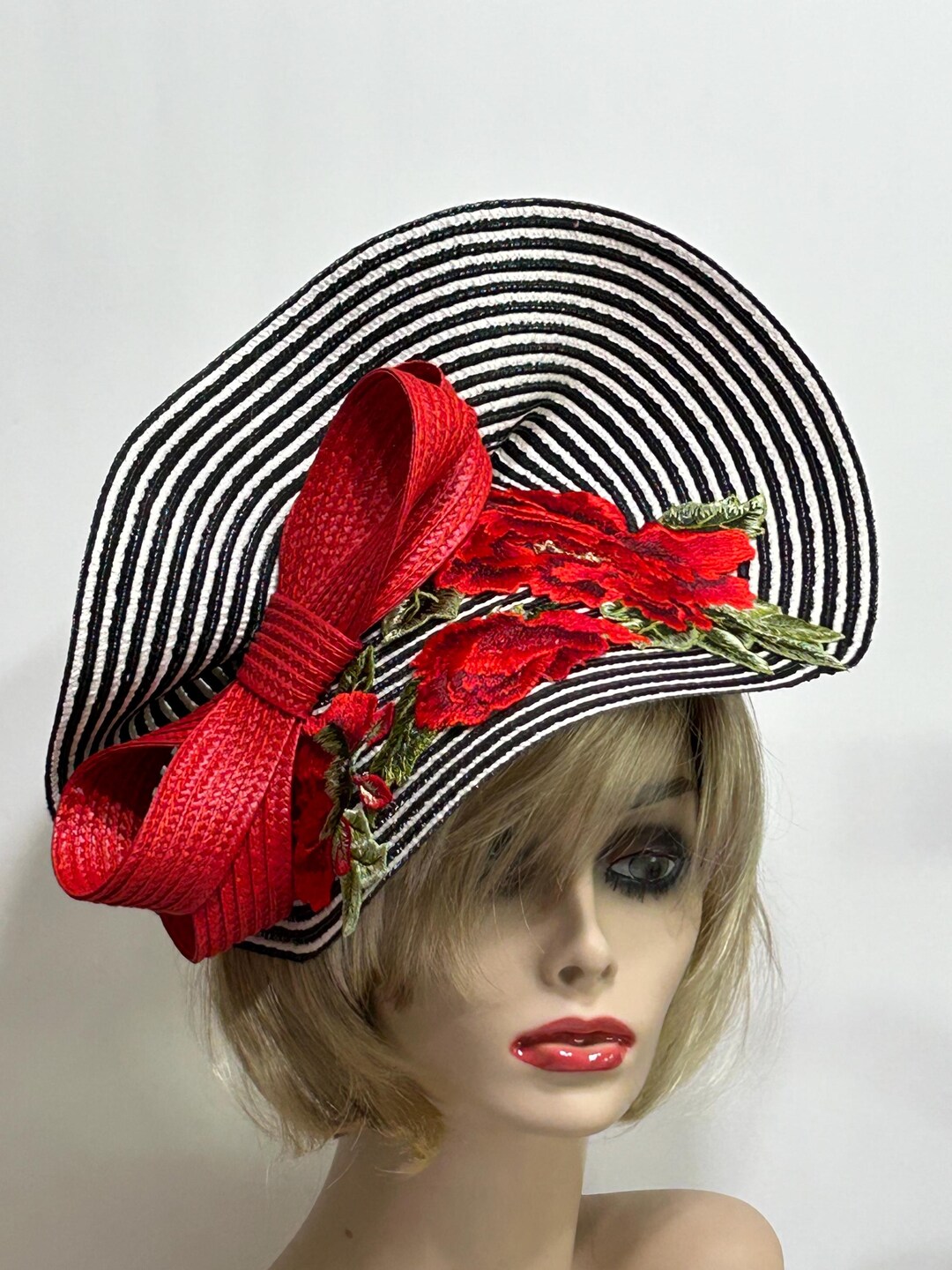 Black and White Derby Fascinator, Horse Race Hat, Kentucky Derby Hat ...