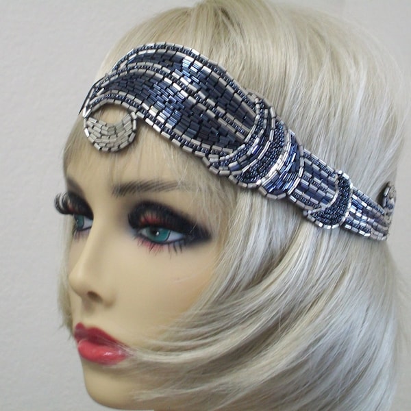 Flapper Headband, Gatsby Headband, Flapper Headpiece, Great Gatsby, Beaded Headband, Art Deco headband, 1920s Hair Accessory