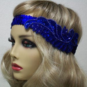 1920s Headband, Gatsby Headband, Flapper Headband, Flapper Headpiece, Great Gatsby, Sequin Headband, Beaded Art Deco, 1920s Hair Accessory
