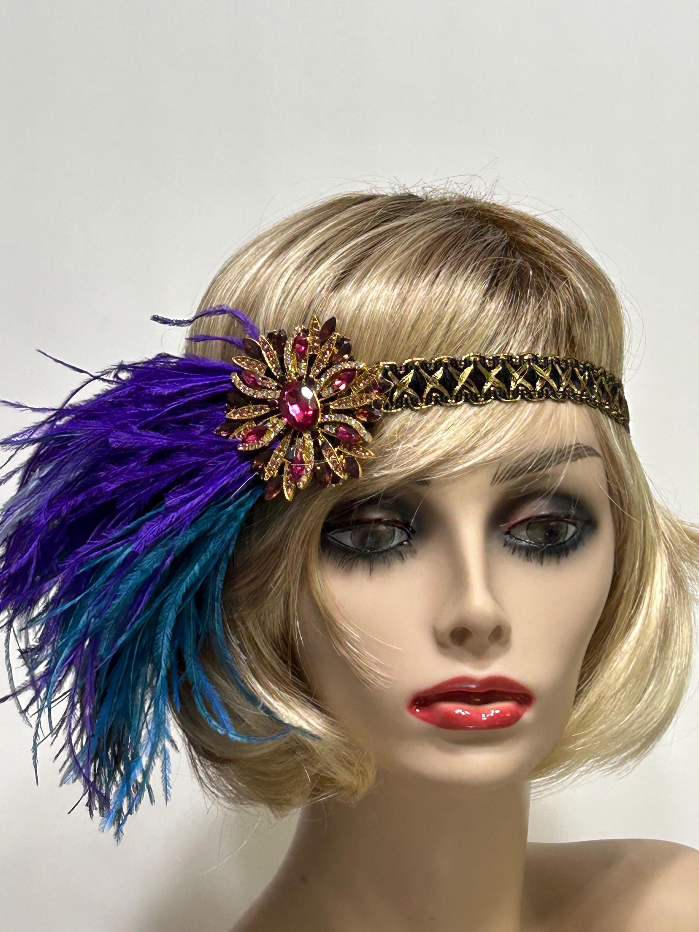 Purple Flapper Headband 1920s - Etsy display picture 1
