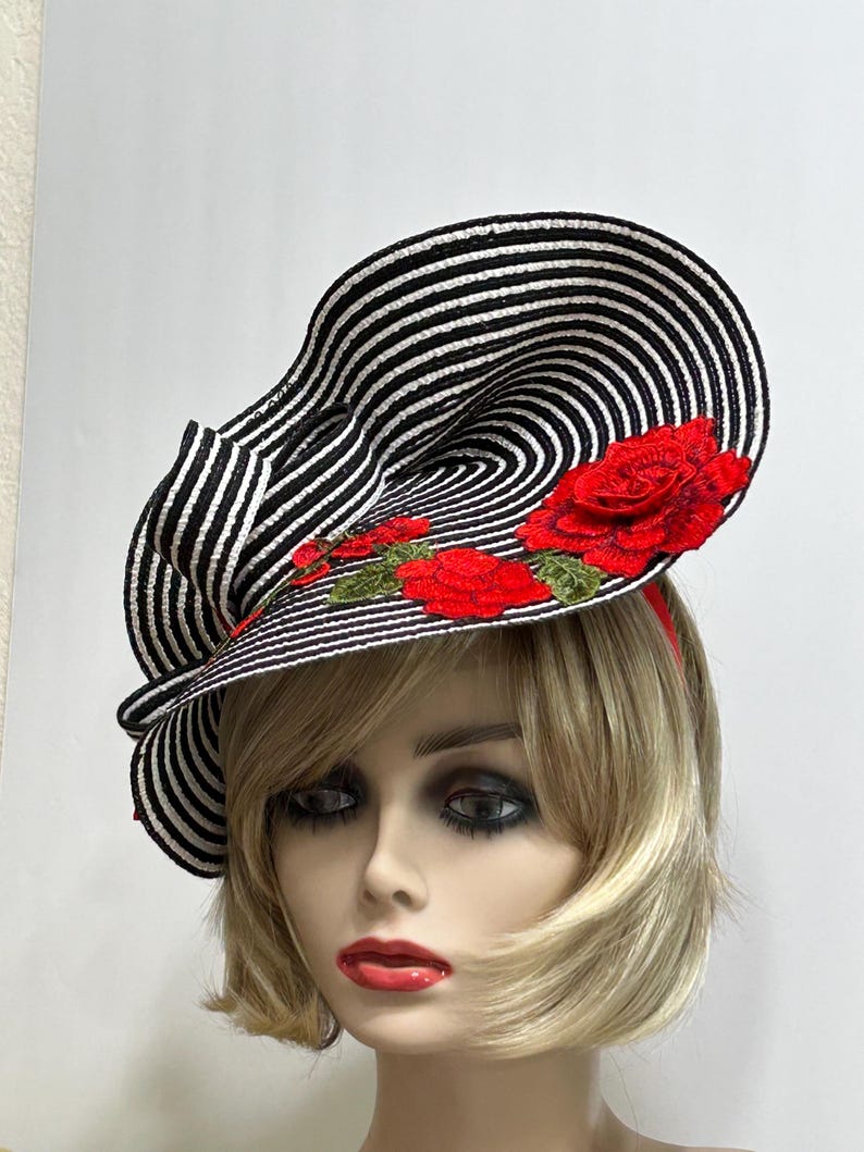 Black and White Derby Fascinator, Horse Race Hat, Kentucky Derby Hat ...