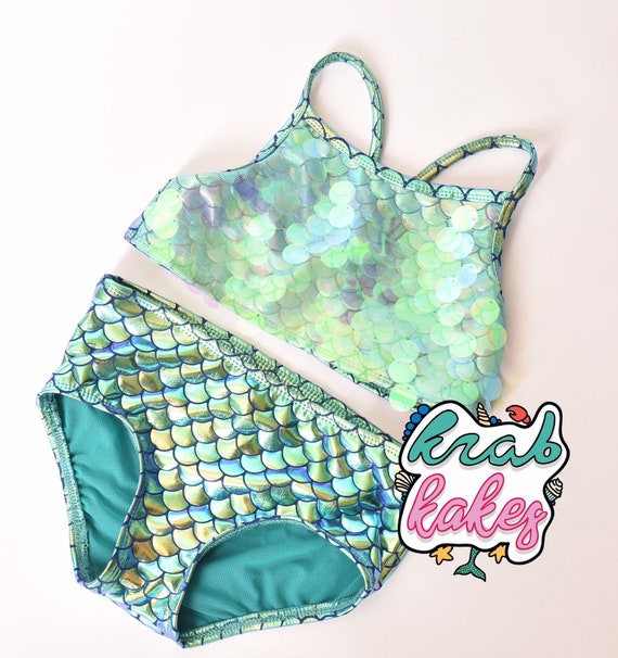 Girls Bikini. Mermaid Sequins Bikini