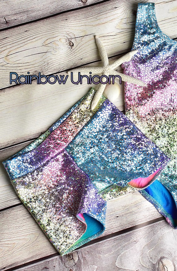 Metallic Mermaid/ Unicorn Shorts Baby/Toddlers/Girls. Dance Spandex shorts. Gymnastics.