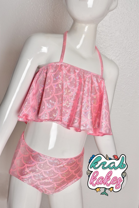 Girls Mermaid Pink Bikini