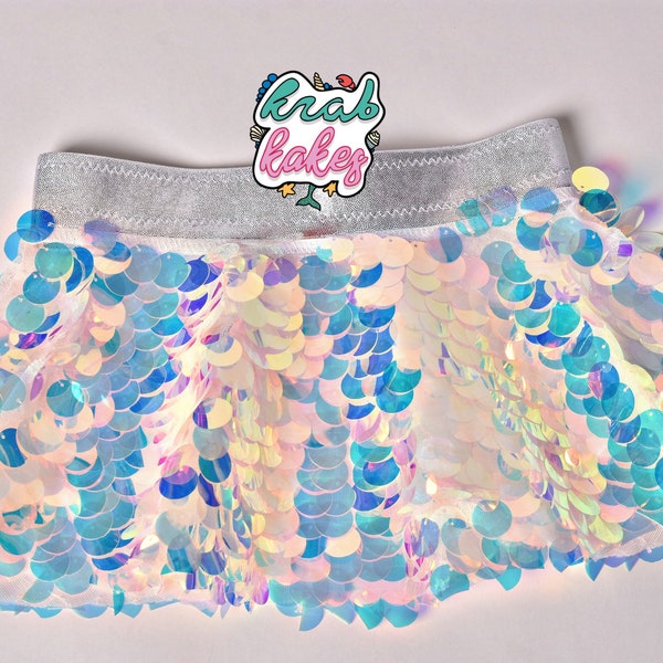 Girls Unicorn/Mermaid Sequins Mini Cover-Up Skirt.