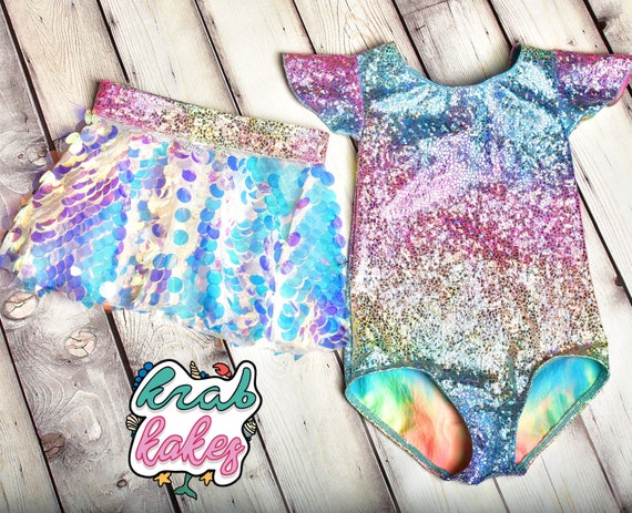 Girls Unicorn Leotard And Sequins Skirt