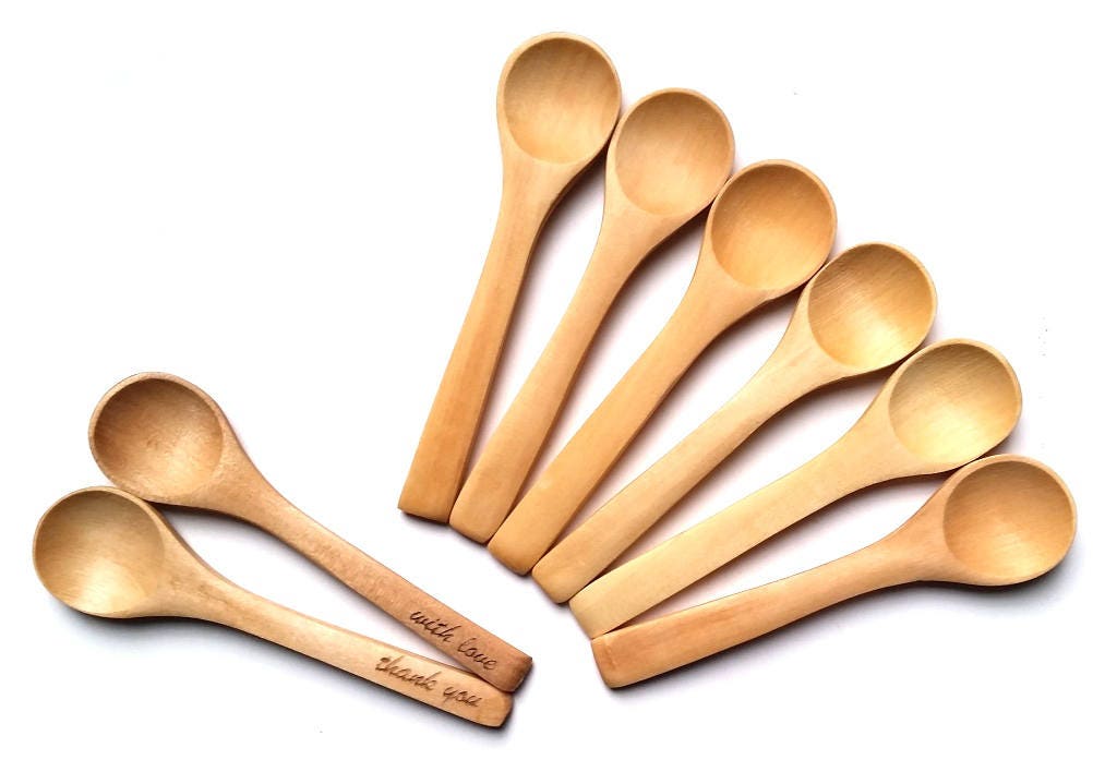 6 PCS Mini Wooden Spoons, 3.2 Inch Tiny Spoons For Spices