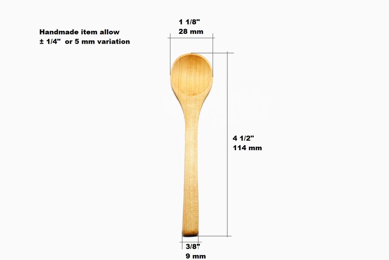 BULK Small WOODEN Spoons 4 Inch Jam Coffee Tea Salt Sugar Etsy