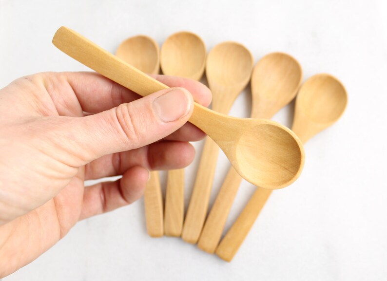 BULK CUSTOM Small WOODEN Spoons 4 Inch Personalized Small Etsy