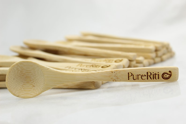 BULK CUSTOM Small BAMBOO Spoons 4 Inch Personalized Small Etsy