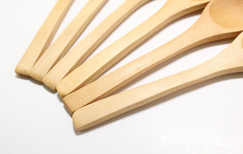 BULK Small WOODEN Spoons 4 Inch Jam Coffee Tea Salt Sugar Etsy